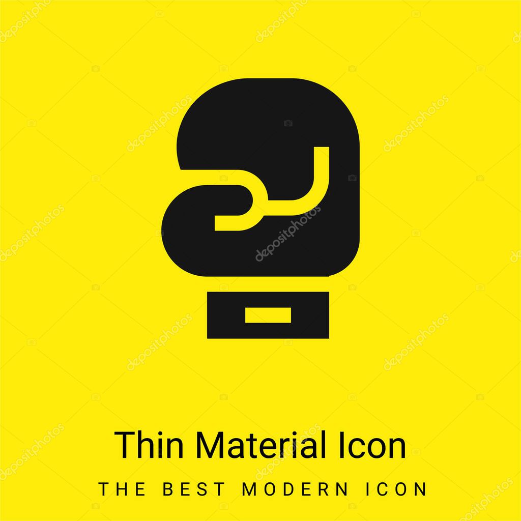 Boxing Gloves minimal bright yellow material icon