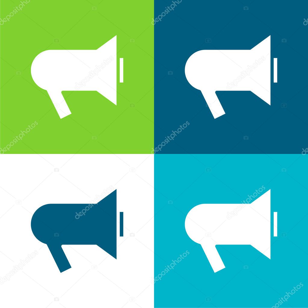 Black Hand Speaker Flat four color minimal icon set