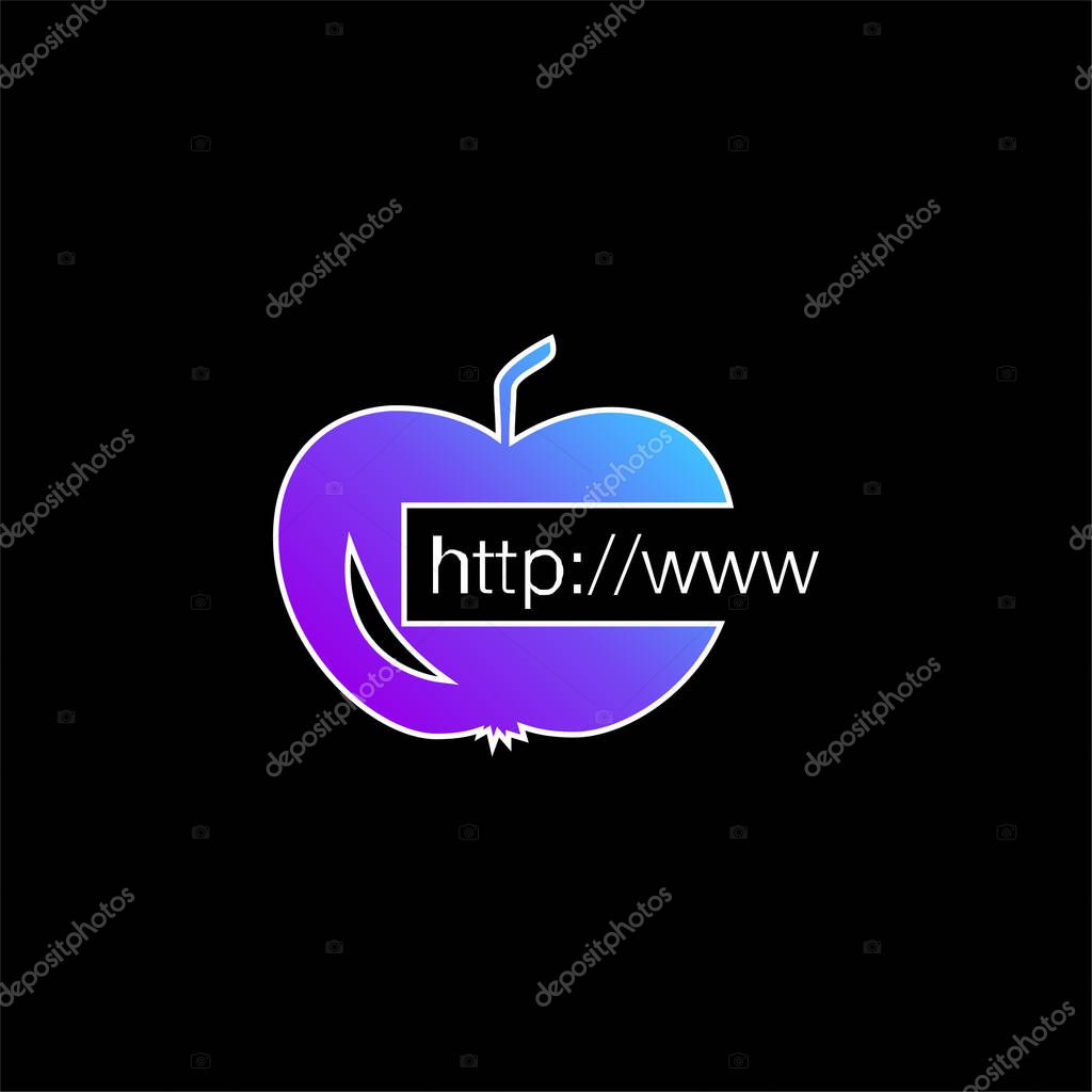 Apple Link blue gradient vector icon