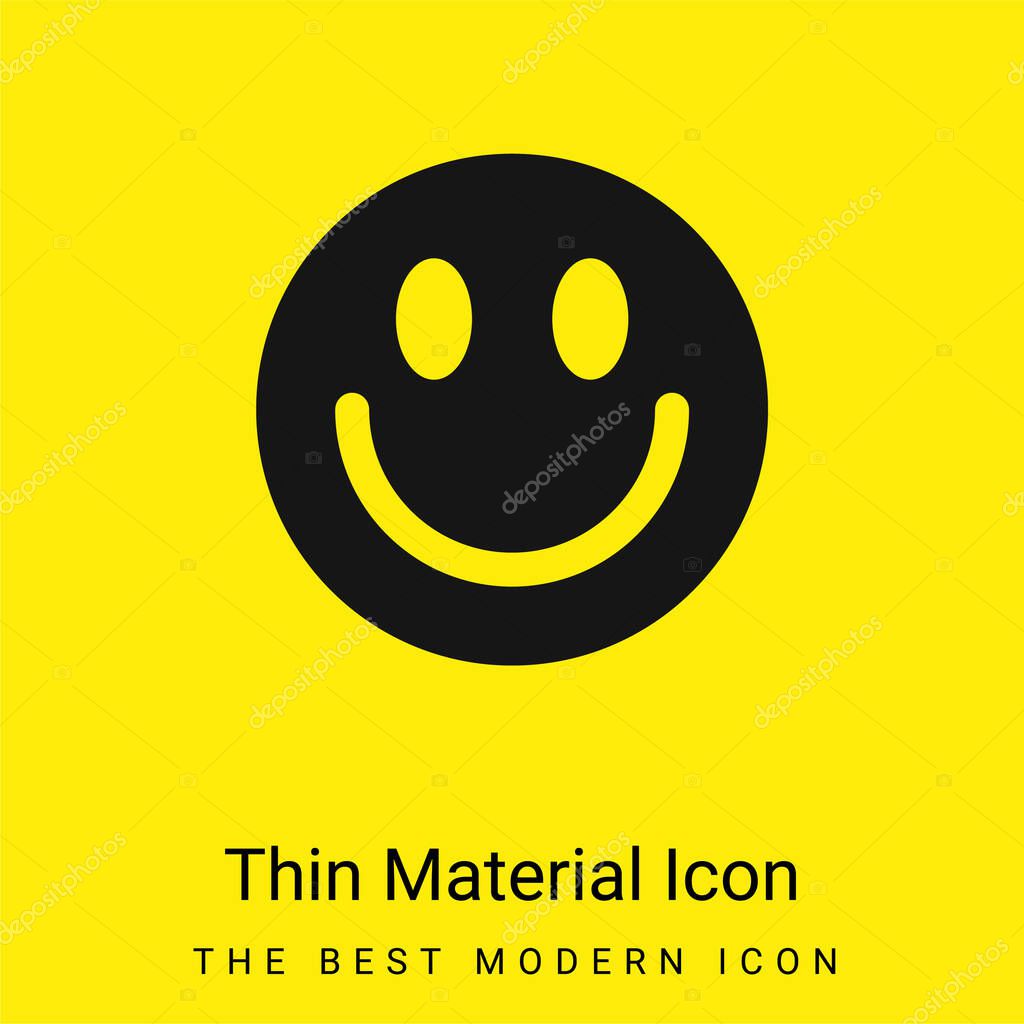 Big Smiley Face minimal bright yellow material icon