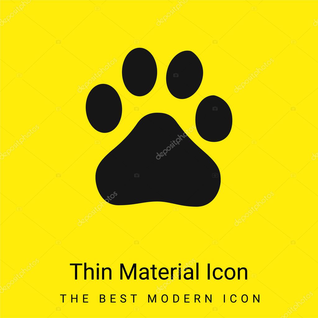 Baidu minimal bright yellow material icon