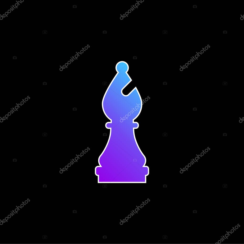 Bishop blue gradient vector icon