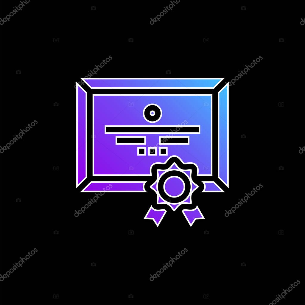 Award blue gradient vector icon