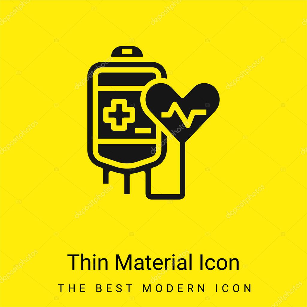 Blood Donation minimal bright yellow material icon