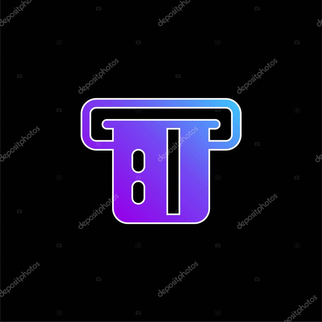 Atm blue gradient vector icon