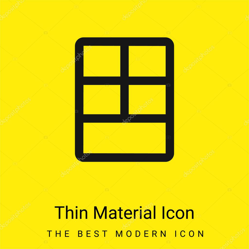 Big Layout minimal bright yellow material icon