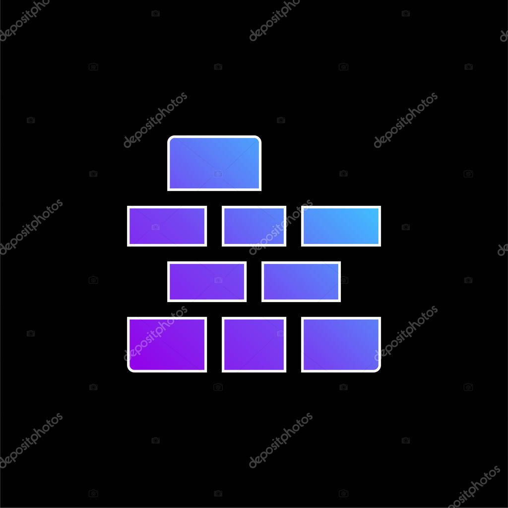 Brick Wall blue gradient vector icon