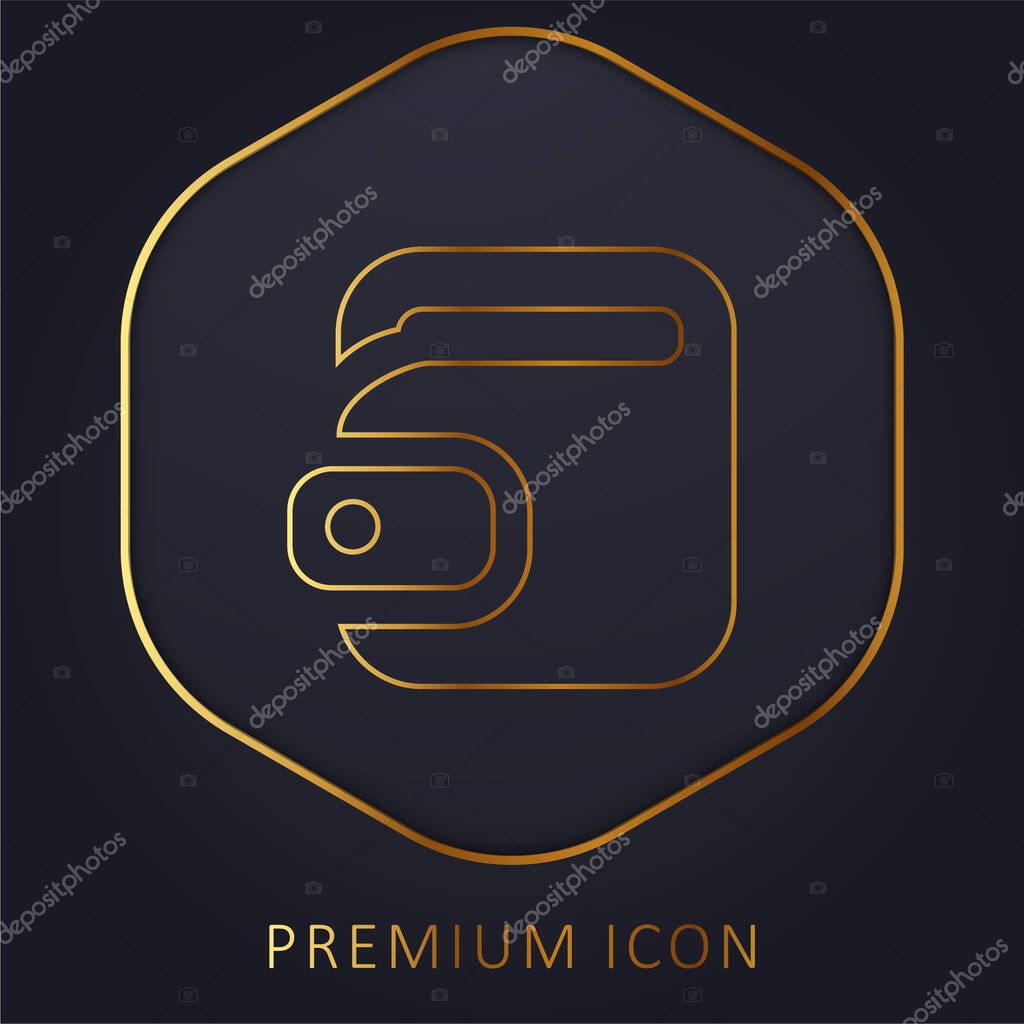 Big Torch golden line premium logo or icon
