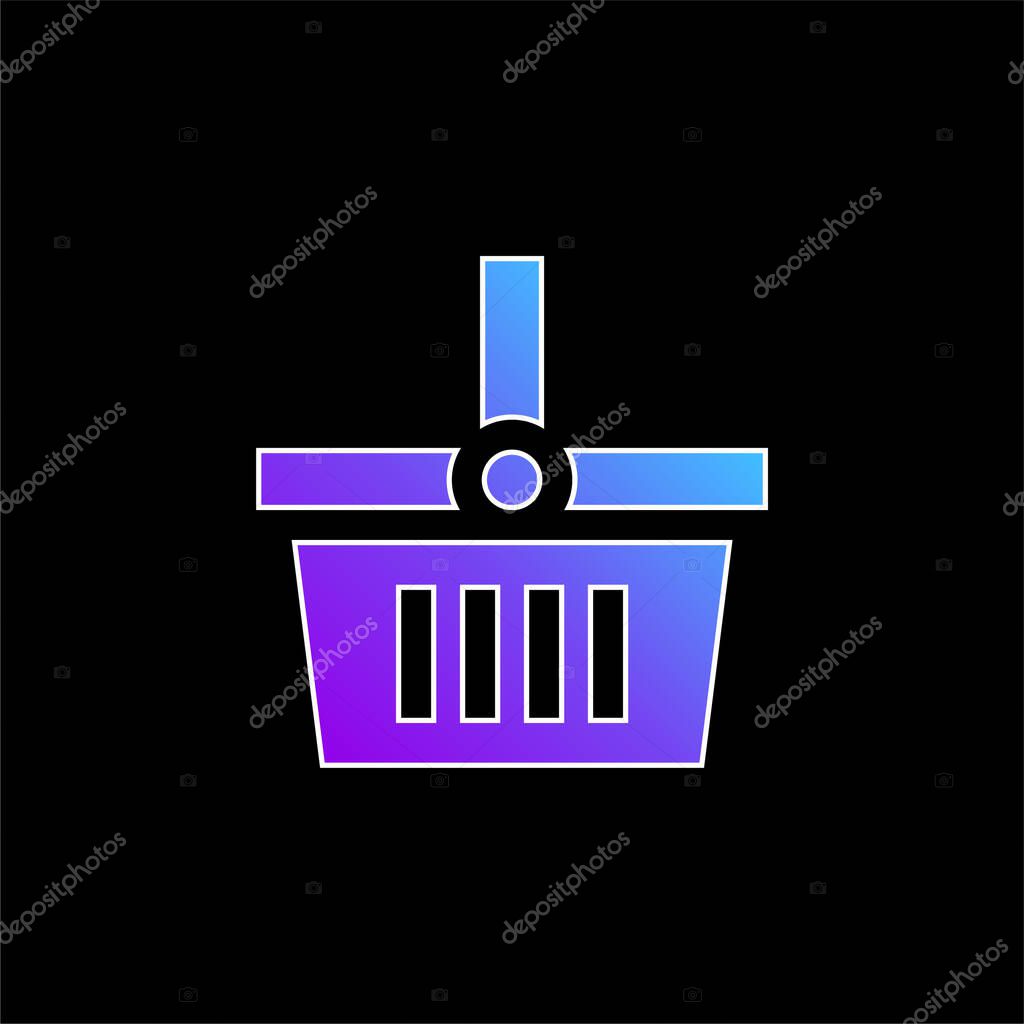 Basket blue gradient vector icon