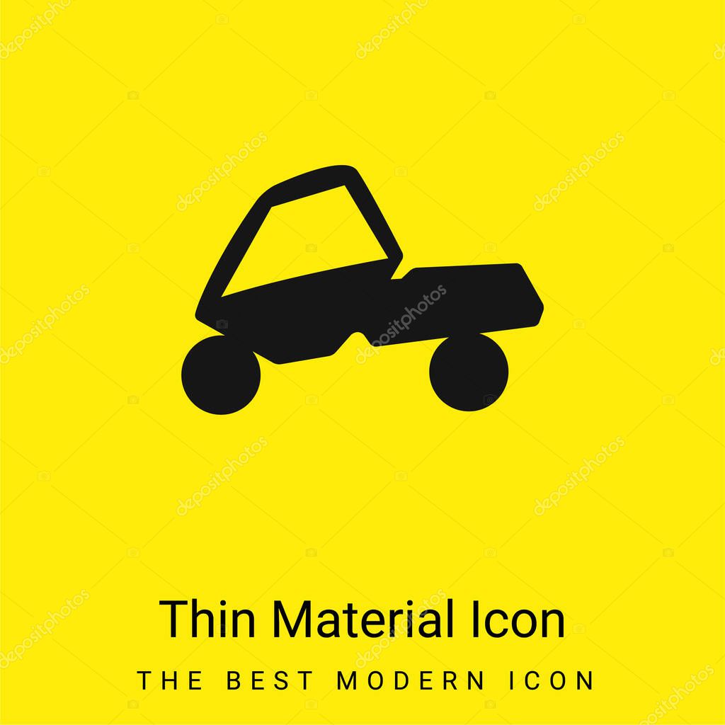 Adventure Sport On A Car minimal bright yellow material icon
