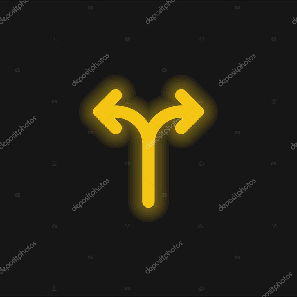 Alternate yellow glowing neon icon