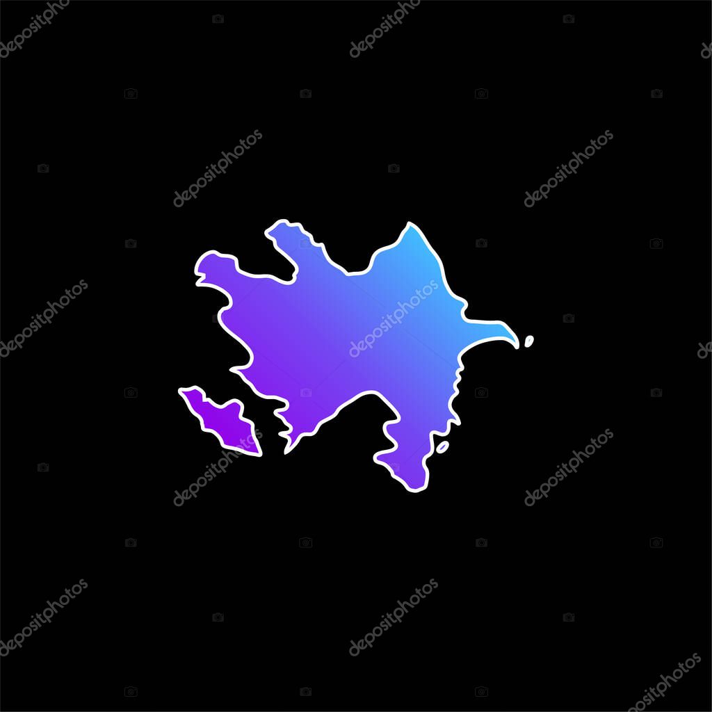 Azerbaijan blue gradient vector icon