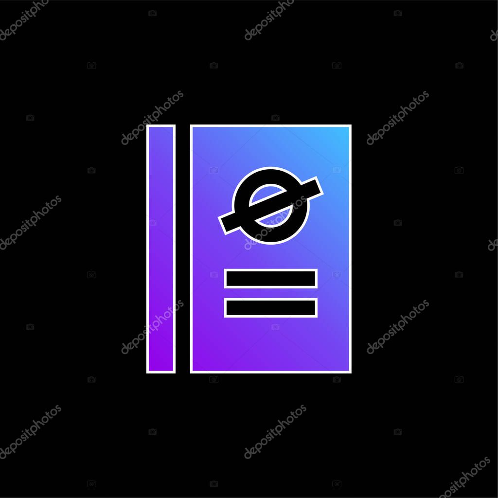 Book blue gradient vector icon