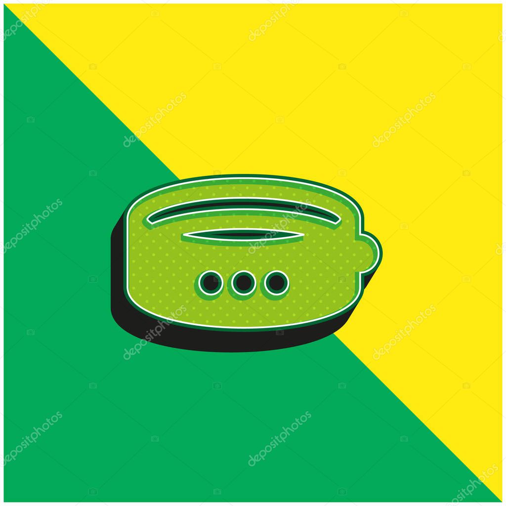 Bracelet Green and yellow modern 3d vector icon logo