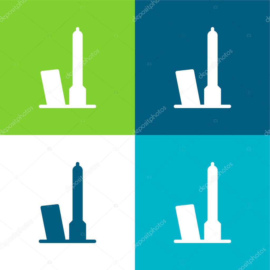 Bologna Flat four color minimal icon set