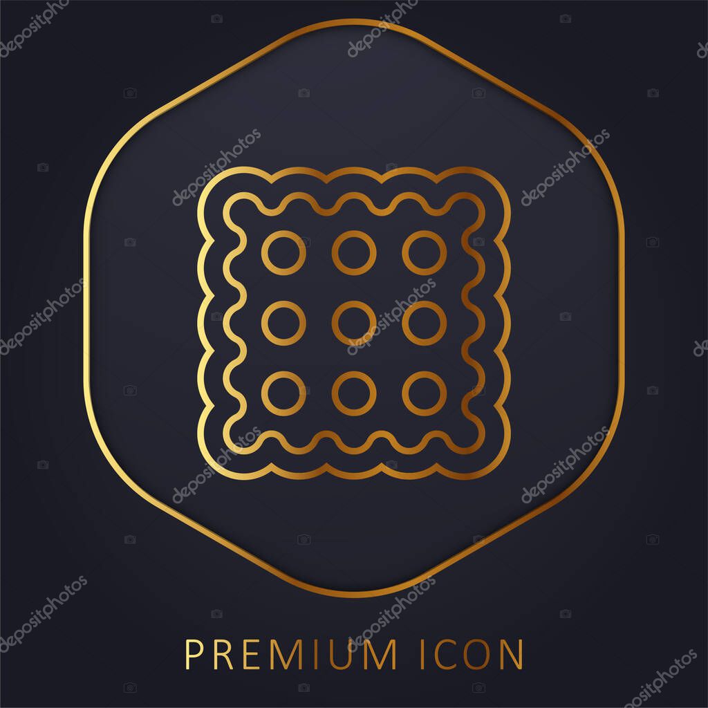 Biscuit golden line premium logo or icon