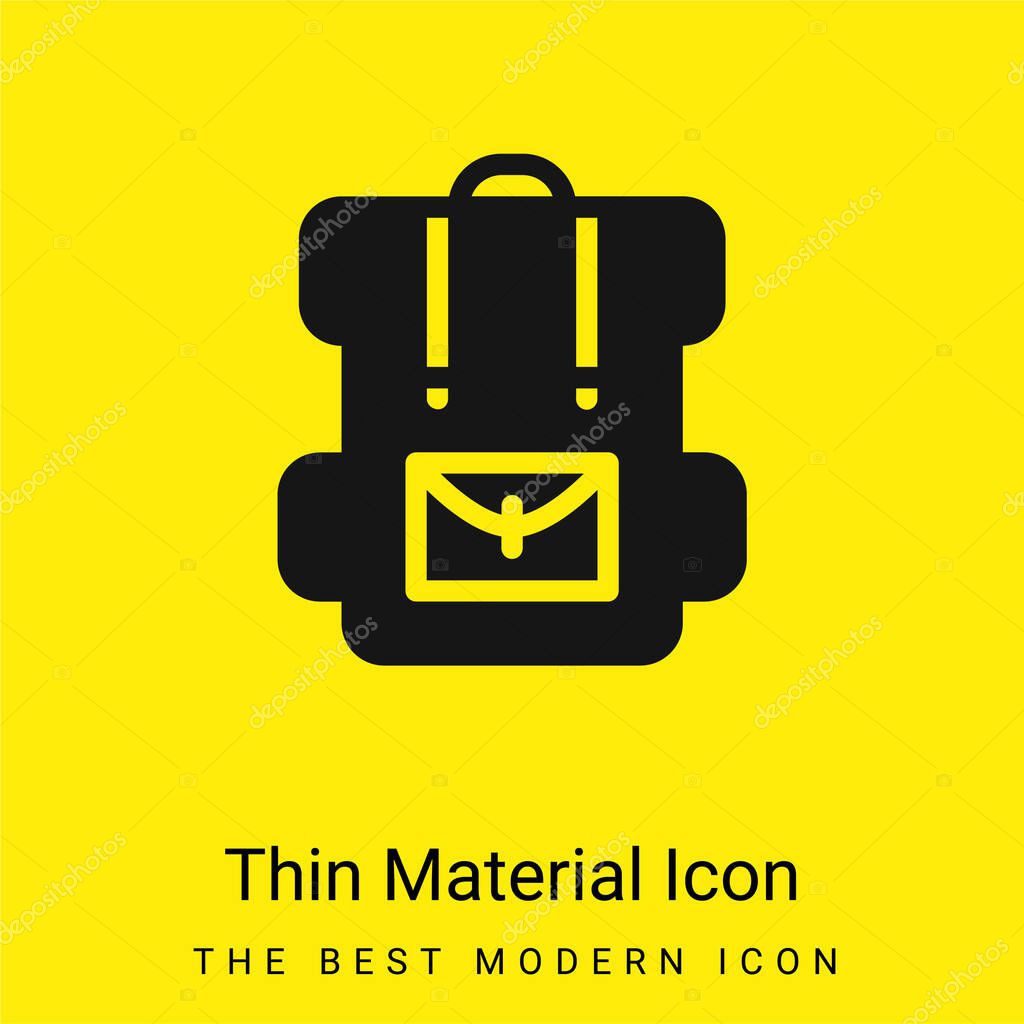 Bag minimal bright yellow material icon