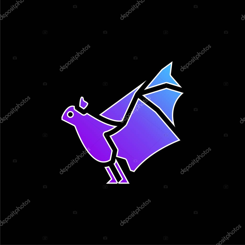 Bat blue gradient vector icon