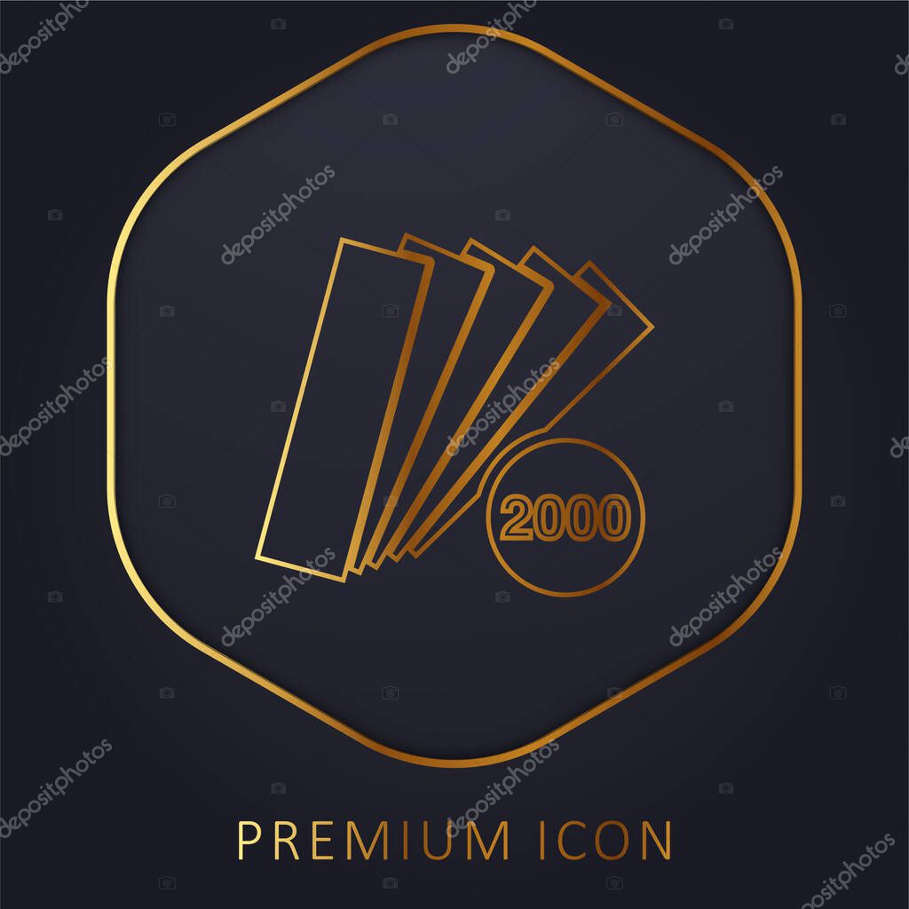 2000 Pieces Catalog golden line premium logo or icon