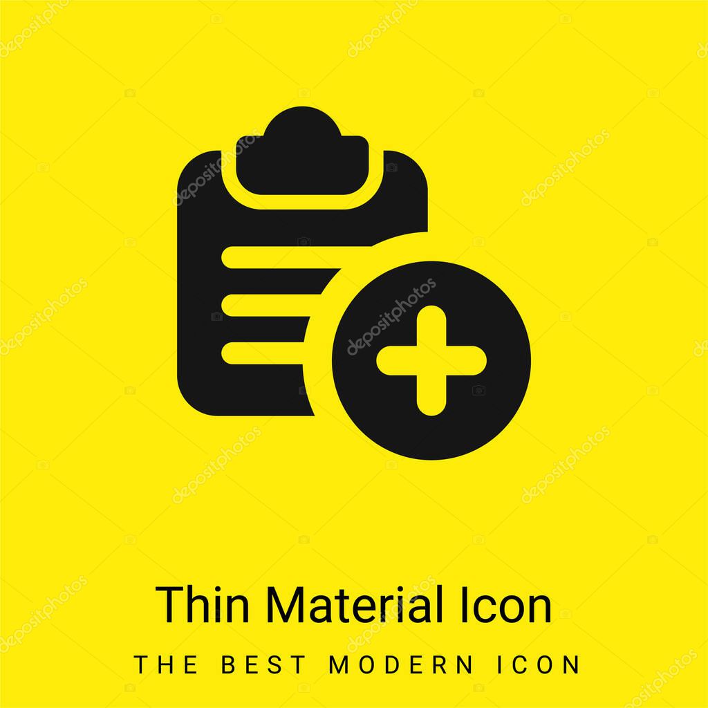 Add minimal bright yellow material icon