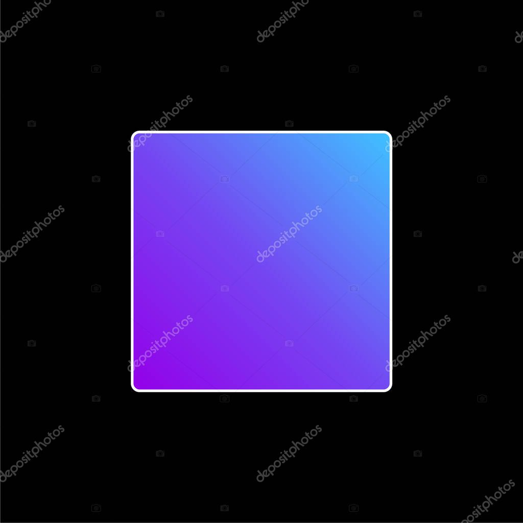 Black Square Shape blue gradient vector icon