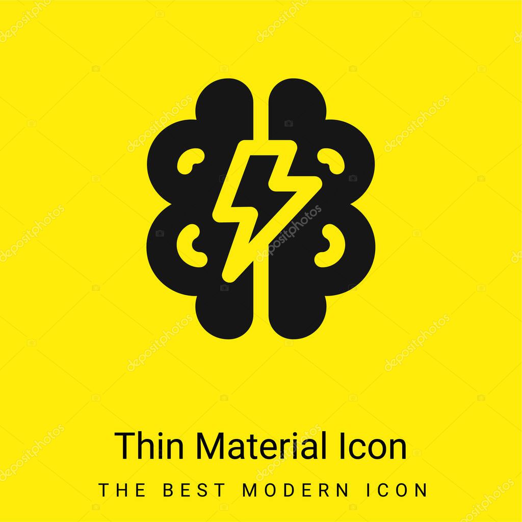 Brainstorming minimal bright yellow material icon