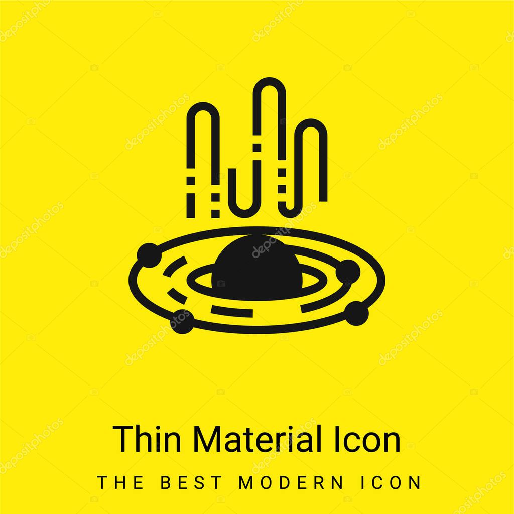 Black Hole minimal bright yellow material icon