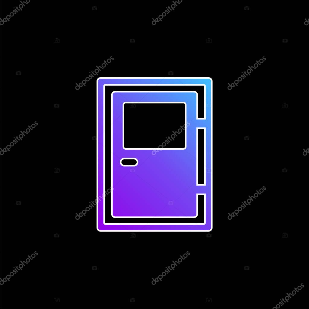 Big Door blue gradient vector icon