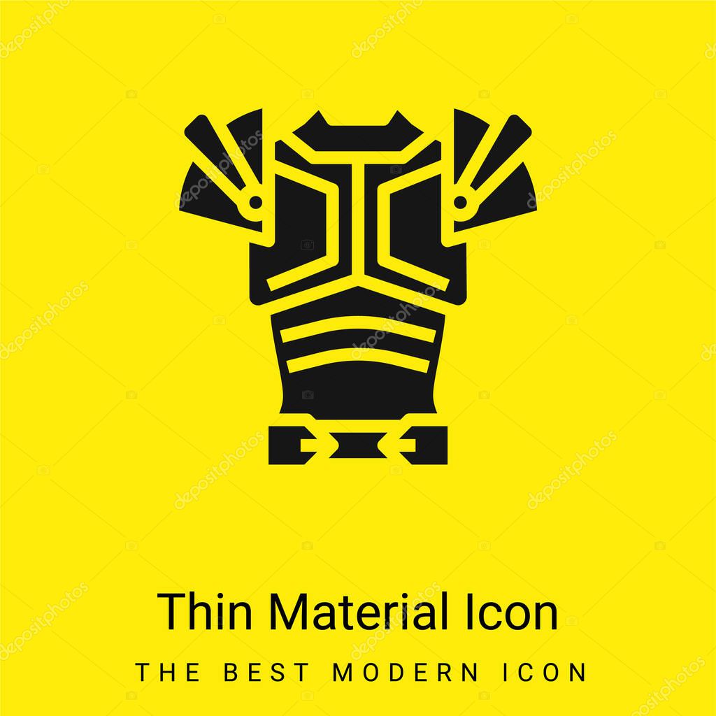 Armor minimal bright yellow material icon