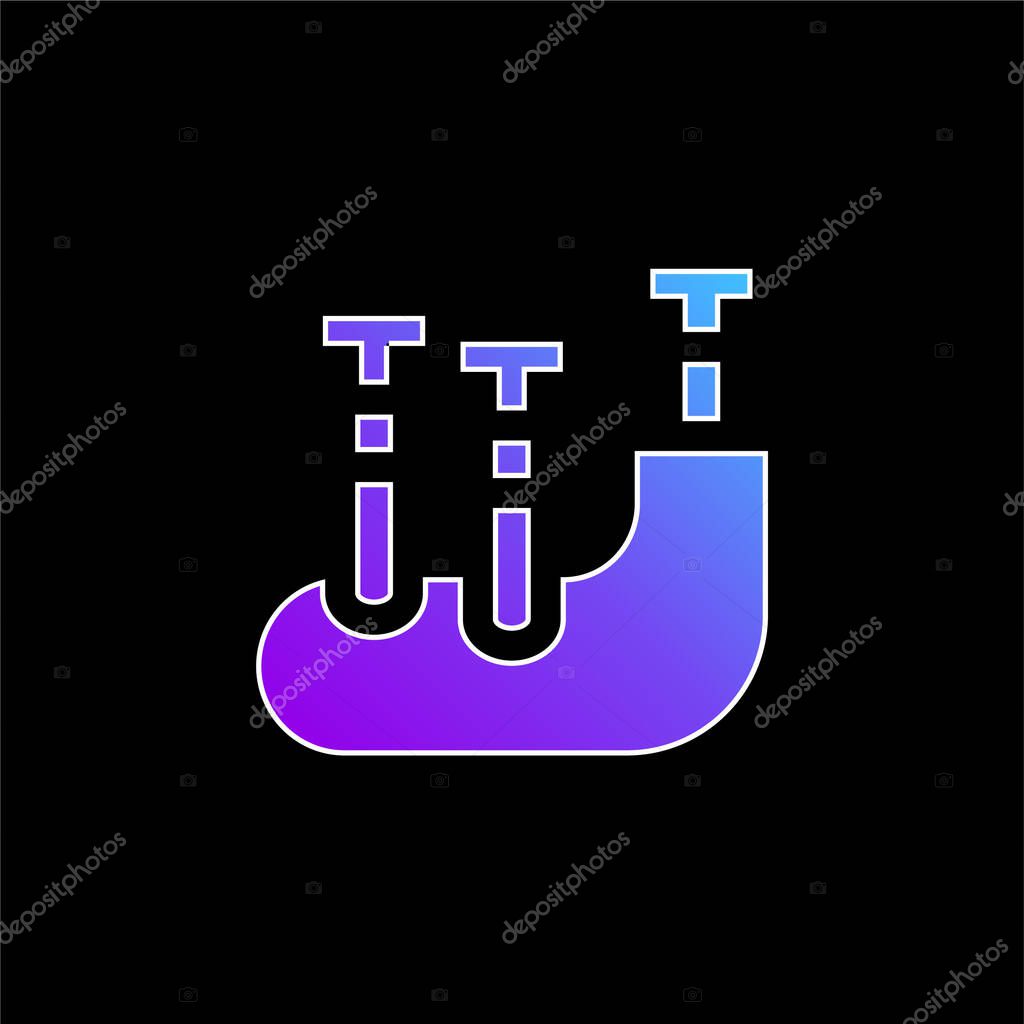 Bagpipes blue gradient vector icon