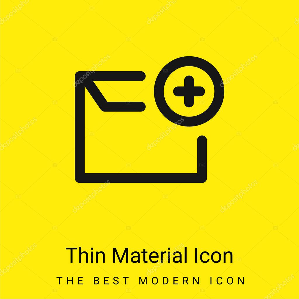 Add Email minimal bright yellow material icon