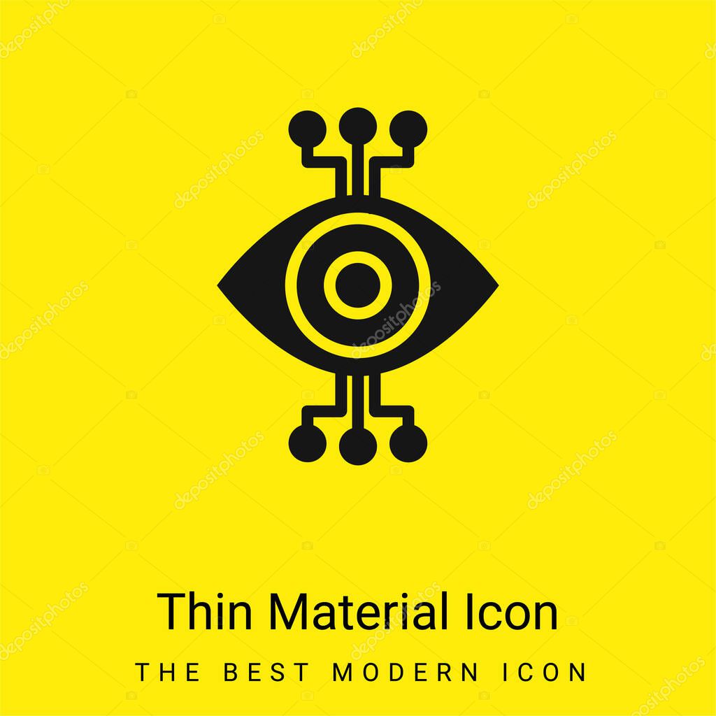 Bionic Eye minimal bright yellow material icon