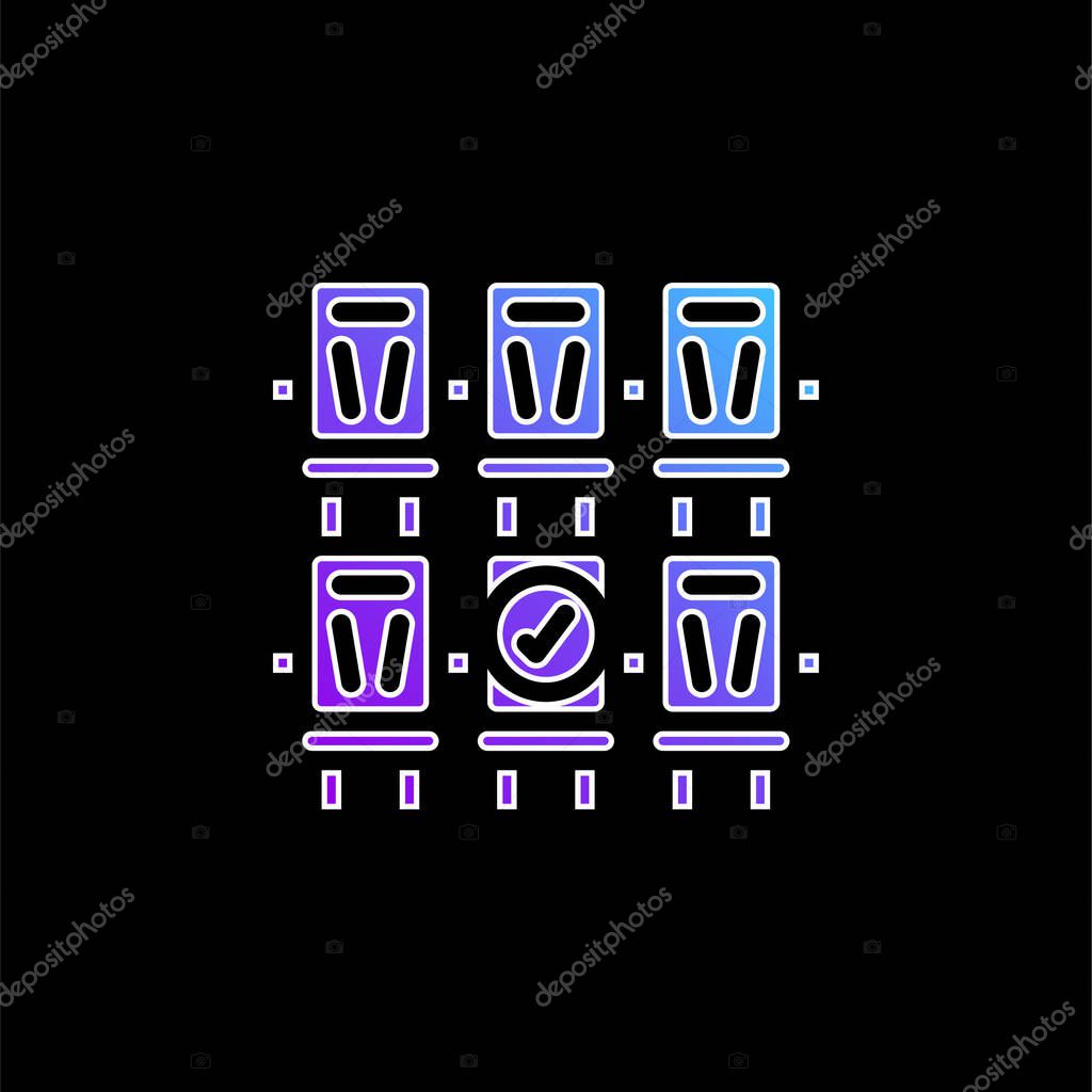 Booking blue gradient vector icon