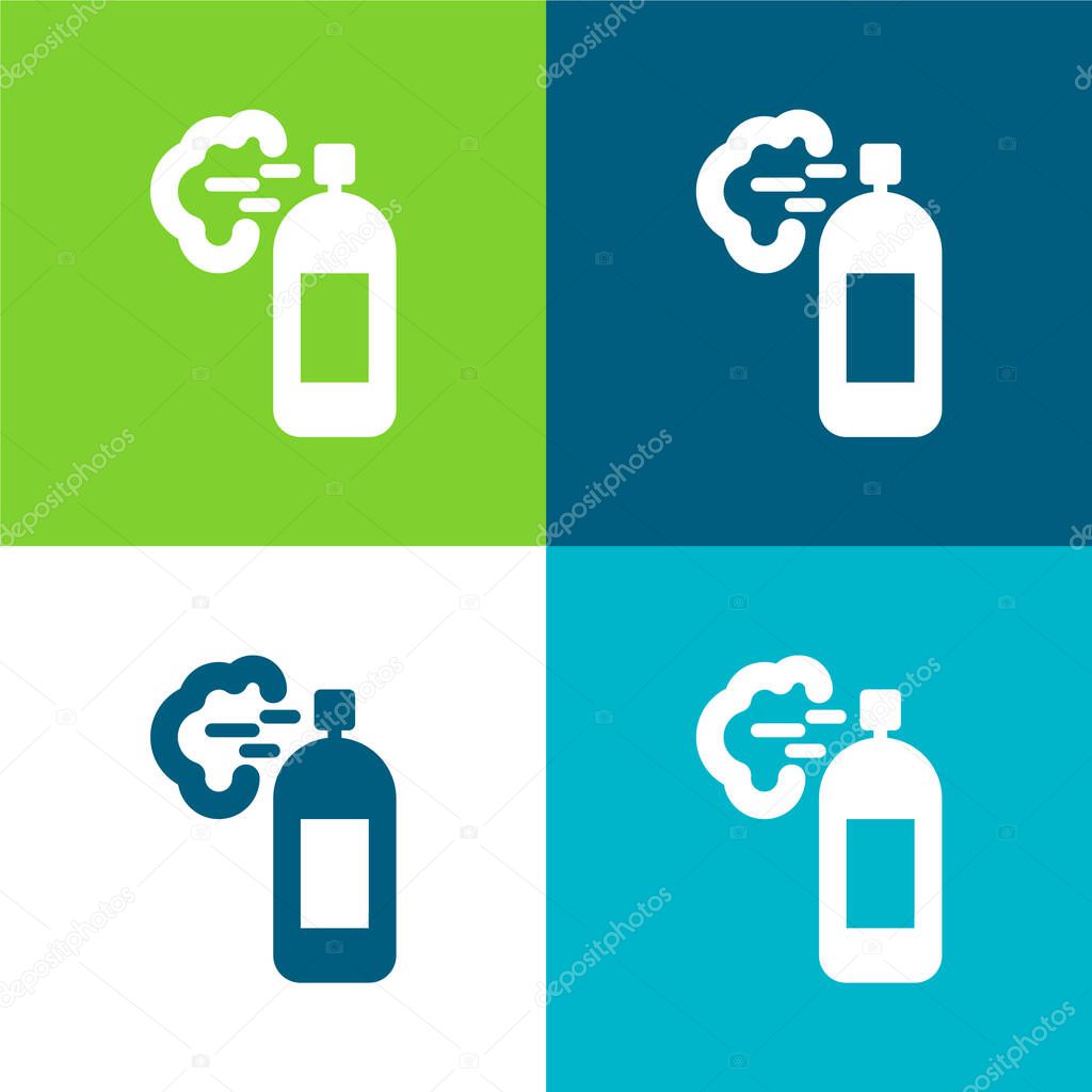 Air Freshener Flat four color minimal icon set