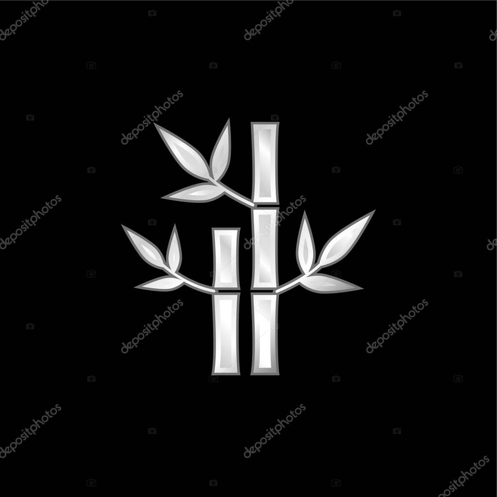 Bamboo Plants Of Spa silver plated metallic icon