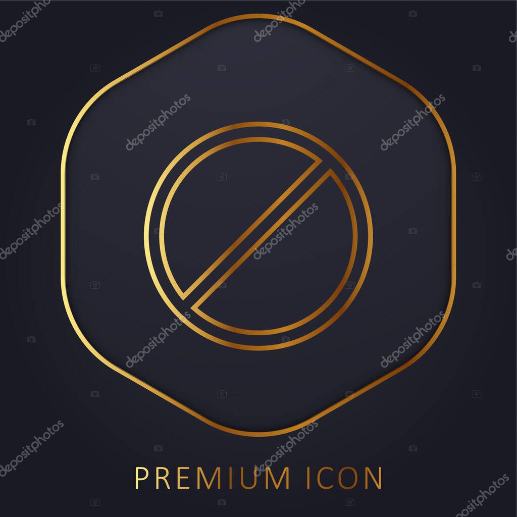 Access Denied golden line premium logo or icon