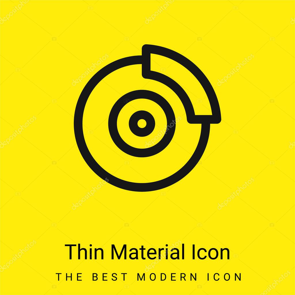 Brake Disc minimal bright yellow material icon