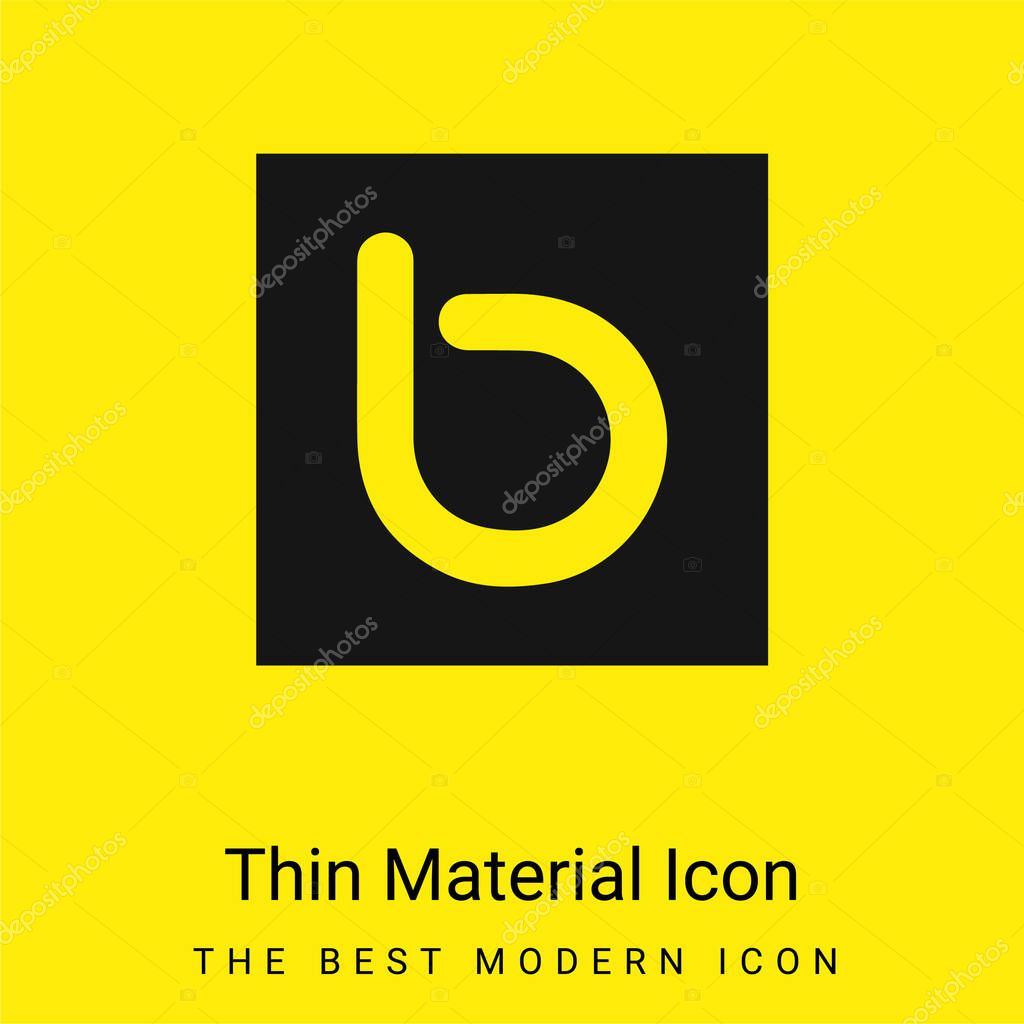 Bebo minimal bright yellow material icon