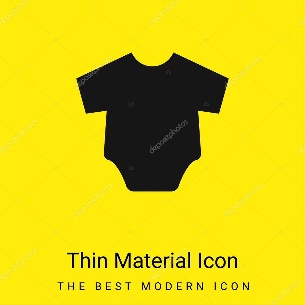 Baby Clothes minimal bright yellow material icon