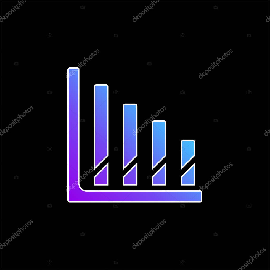 Analytics blue gradient vector icon