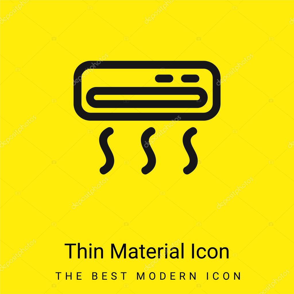 Air Conditioner minimal bright yellow material icon
