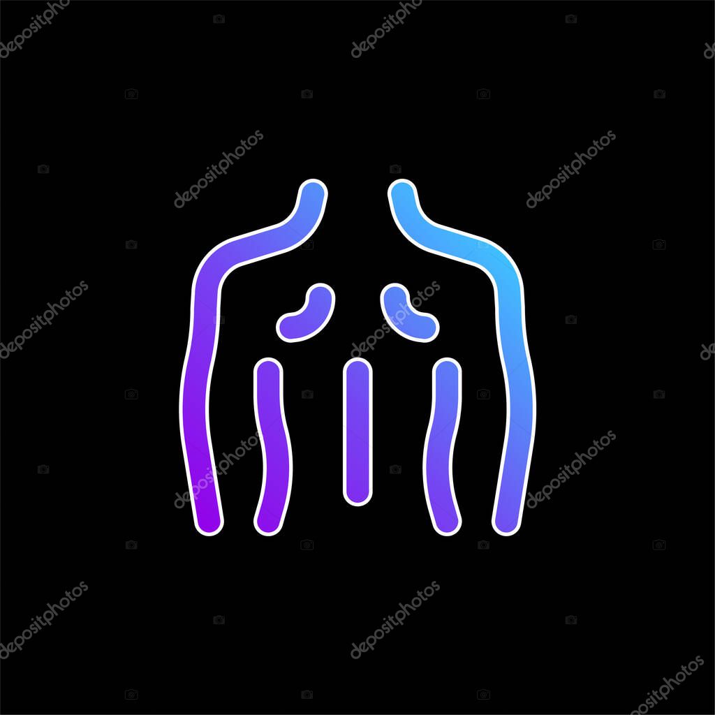 Back blue gradient vector icon