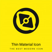 Big Point Compass minimal bright yellow material icon