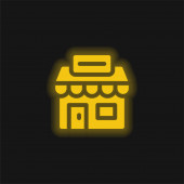 Agentura žlutý zářící neon ikona