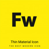 Adobe Fireworks minimální jasně žlutá ikona materiálu
