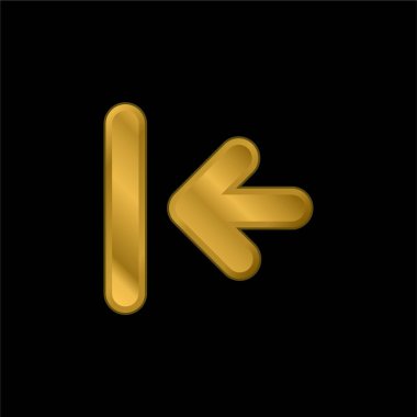 Geri Oku Birinci Parça Altın Kaplama Metal Simge veya logo Vektörüne Gönder