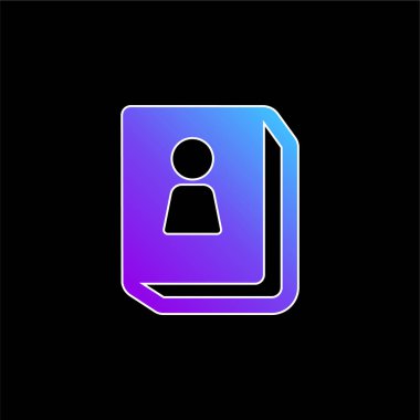 Adres Defteri Mavi Gradyan vektör simgesi