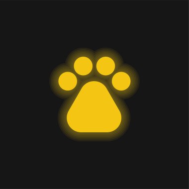 Ayı Pençesi sarı parlak neon simgesi