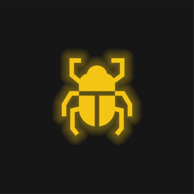 Böcek sarısı parlak neon simgesi