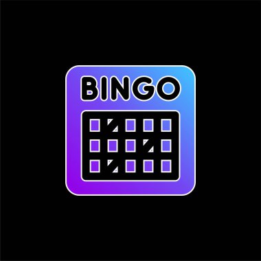 Bingo mavi gradyan vektör simgesi